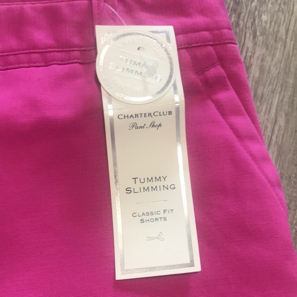 NWT Charter Club hot pink tummy slimming shorts - Picture 4 of 11